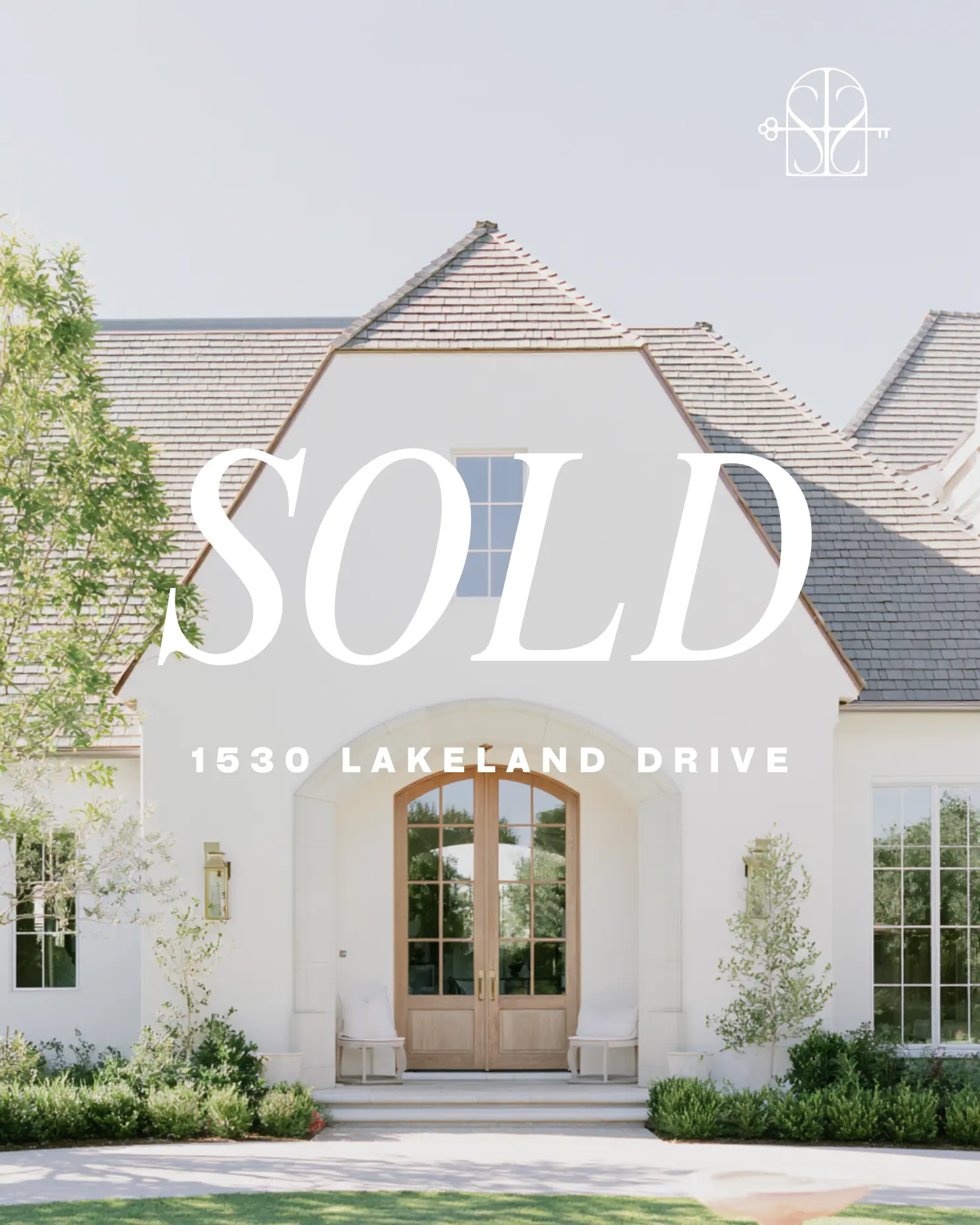 Just Sold announcement post with property address