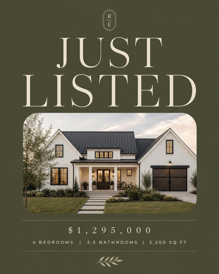 Just listed Story template with listing details